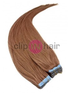 Clipinhair Vlasy pro metodu Invisible Tape / TapeX / Tape Hair / Tape IN 50cm -měděná