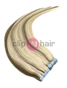 Clipinhair Vlasy pro metodu Invisible Tape / TapeX / Tape Hair / Tape IN 50cm -platina/světle hnědá
