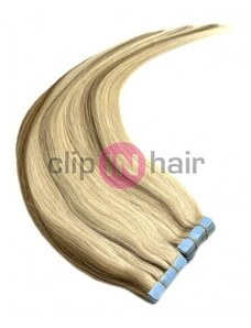 Clipinhair Vlasy pro metodu Invisible Tape / TapeX / Tape Hair / Tape IN 50cm -světlý melír