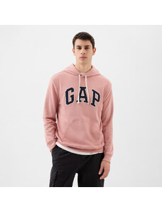 Pánská mikina GAP French Terry Pullover Logo Hoodie Pink Rosette 16-1518