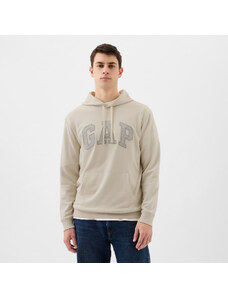 Pánská mikina GAP French Terry Pullover Logo Hoodie Unbleached White