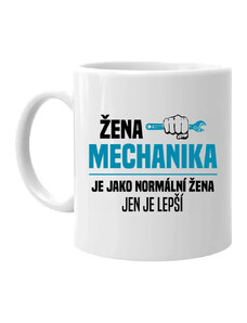 Garibald Žena mechanika je jako normální žena, jen je lepší - hrnek s potiskem