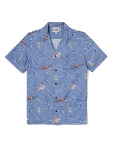 Reyn Spooner South Seas Camp Shirt - Infinity Blue