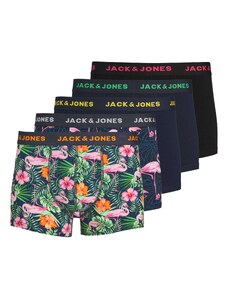 JACK & JONES Boxerky 'Pink Flamingo' námořnická modř / žlutá / zelená / pink