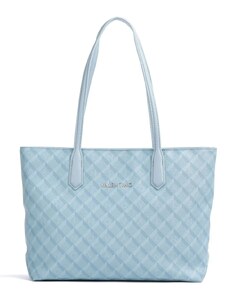 Valentino bags velká kabelka do ruky logo světle modrá