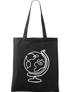 Roni Syvin + Adler/Malfini Ručně malovaná menší plátěná taška - Globus