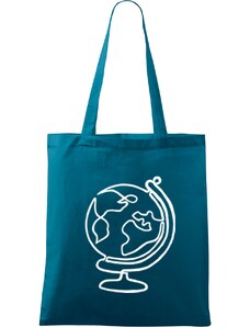 Roni Syvin + Adler/Malfini Ručně malovaná menší plátěná taška - Globus