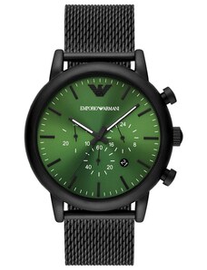 Emporio Armani AR11470 Black and Luigi Green Chronograph Quartz Men’s Watch