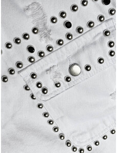 A'DORO Bílá dámská džínová oversize bunda (M6959)