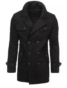 Pánský černý kabát Dstreet CX0432