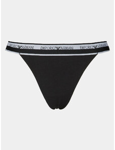 Dámská tanga 2Pack 164522 4R227 00020 černá - Emporio Armani