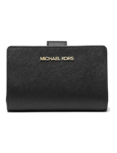 Michael Kors Medium Crossgrain Leather Wallet Black