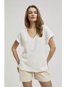 Dámská tričko MOODO - ecru bílá