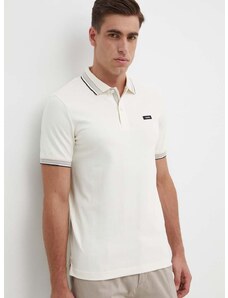 Polo tričko Calvin Klein bílá barva