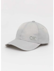 Kšiltovka Calvin Klein šedá barva, hladká, K60K611726