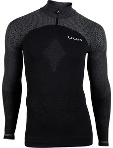 Pánské tričko UYN Running Alpha OW Shirt LS Zip Up černo-šedé, S