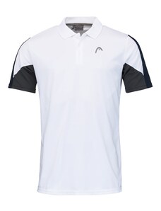 Pánské tričko Head Club 22 Tech Polo Shirt Men White/Dark Blue L