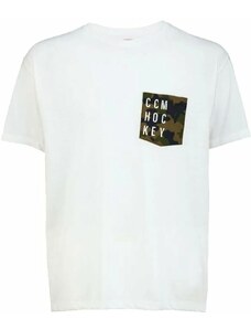 Pánské tričko CCM CAMO POCKET S/S TEE White Senior S