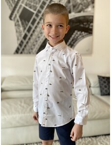 Chlapecká košile s dlouhým rukávem MAYORAL, bílá KEMP