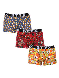 3PACK pánské boxerky Styx art sportovní guma vícebarevné (3G13714)