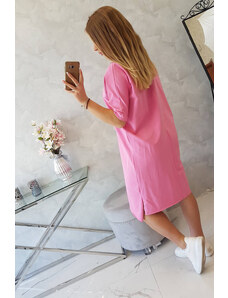 K-Fashion Sukienka oversize jasno różowa