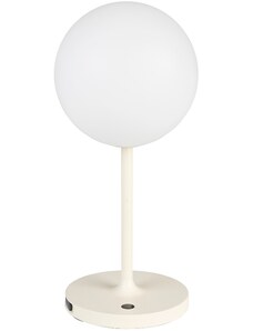 White Label Béžová kovová stolní lampa WLL HUB