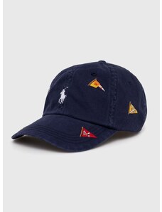 Bavlněná baseballová čepice Polo Ralph Lauren tmavomodrá barva, 710926397