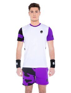 Pánské tričko Hydrogen Tech Camo Tee White/Purple M