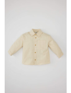 DEFACTO Baby Boy Shirt Collar Gabardine Long Sleeve Shirt