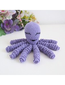 Handmade Háčkovaná chobotnička pro miminko Levandulová