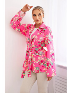 Fashionweek Dámský italský blazer s květinami K2046