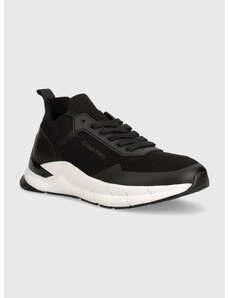 Sneakers boty Calvin Klein LOW TOP LACE UP MIX černá barva, HM0HM00918