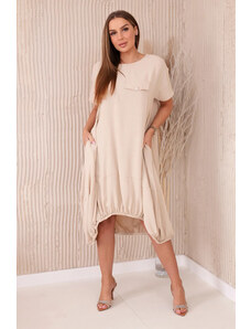 Fashionweek Italské oversize šaty s kapsami K6858
