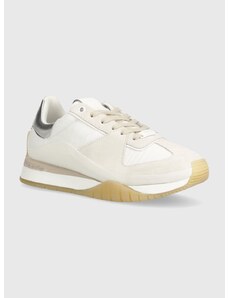 Sneakers boty Calvin Klein RUNNER LACE UP LTH/NYLON bílá barva, HW0HW02130