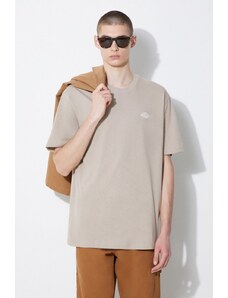 Bavlněné tričko Dickies béžová barva, s aplikací
