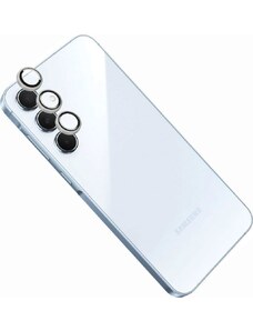 Ochranná skla čoček fotoaparátů FIXED Camera Glass pro Samsung Galaxy A55 5G, stříbrná