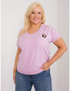 RELEVANCE Světle fialové tričko s drobným potiskem -light viollet Fialová