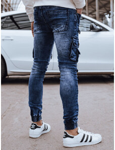 Pánské modré džínové cargo kalhoty Dstreet