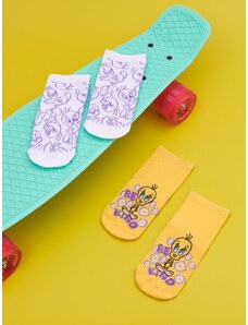 Sinsay - Sada 2 párů ponožek Looney Tunes - vícebarevná