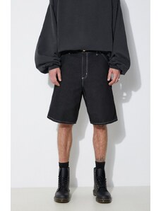 Džínové šortky Carhartt WIP Simple pánské, černá barva, I033333.892Y
