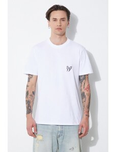 Bavlněné tričko Neil Barrett Slim Double Bolt bílá barva, s aplikací, MY70218R-Y523-100N