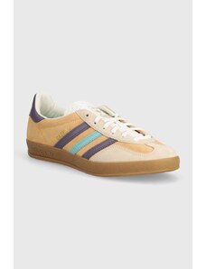 Kožené sneakers boty adidas Originals Gazelle Indoor béžová barva, IG1636