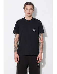 Bavlněné tričko Neil Barrett Slim Double Bolt černá barva, s aplikací, MY70218R-Y523-001N