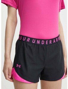 Tréninkové šortky Under Armour Play Up 3.0 černá barva, s potiskem, medium waist