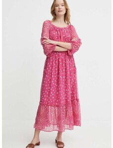Šaty Pepe Jeans MARLENE růžová barva, midi, PL953469