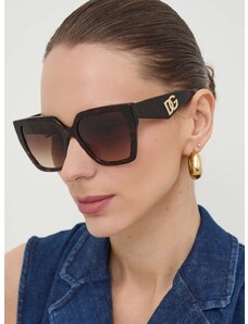 Sluneční brýle Dolce & Gabbana dámské, hnědá barva, 0DG4438