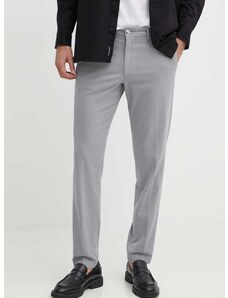 Kalhoty BOSS pánské, šedá barva, přiléhavé, 50507575