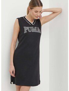 Šaty Puma SQUAD černá barva, mini, 679671