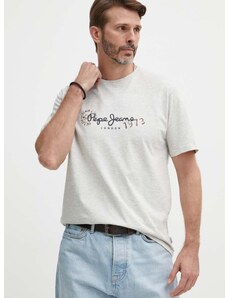 Tričko Pepe Jeans CAMILLE šedá barva, s potiskem, PM509373