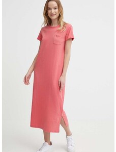 Bavlněné šaty Polo Ralph Lauren růžová barva, midi, 211935607